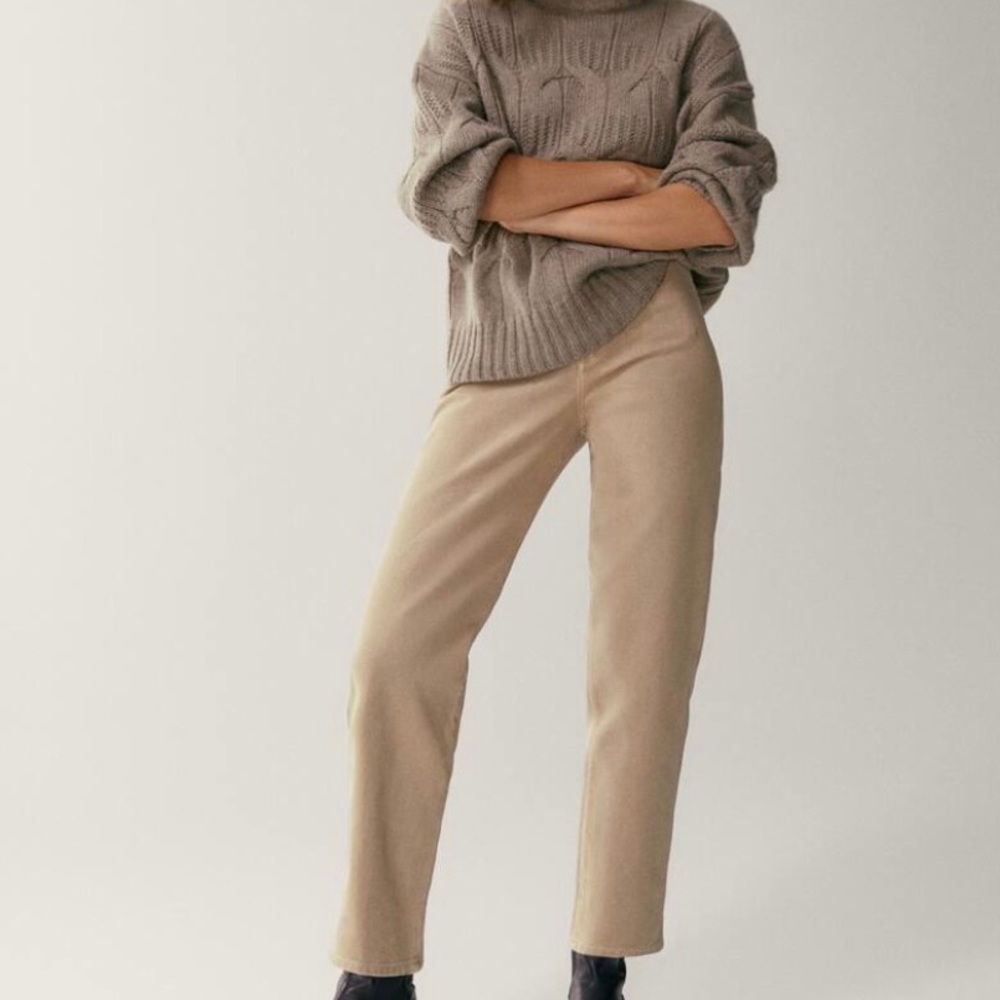 Massimo ditto slouchy jeans, size 4, Colour beige
